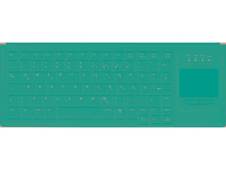 Active Key AK-4400-GU-B-US USB toetsenbord QWERTY, US-Engels, Windows Zwart Touch-oppervlak, Muiskno