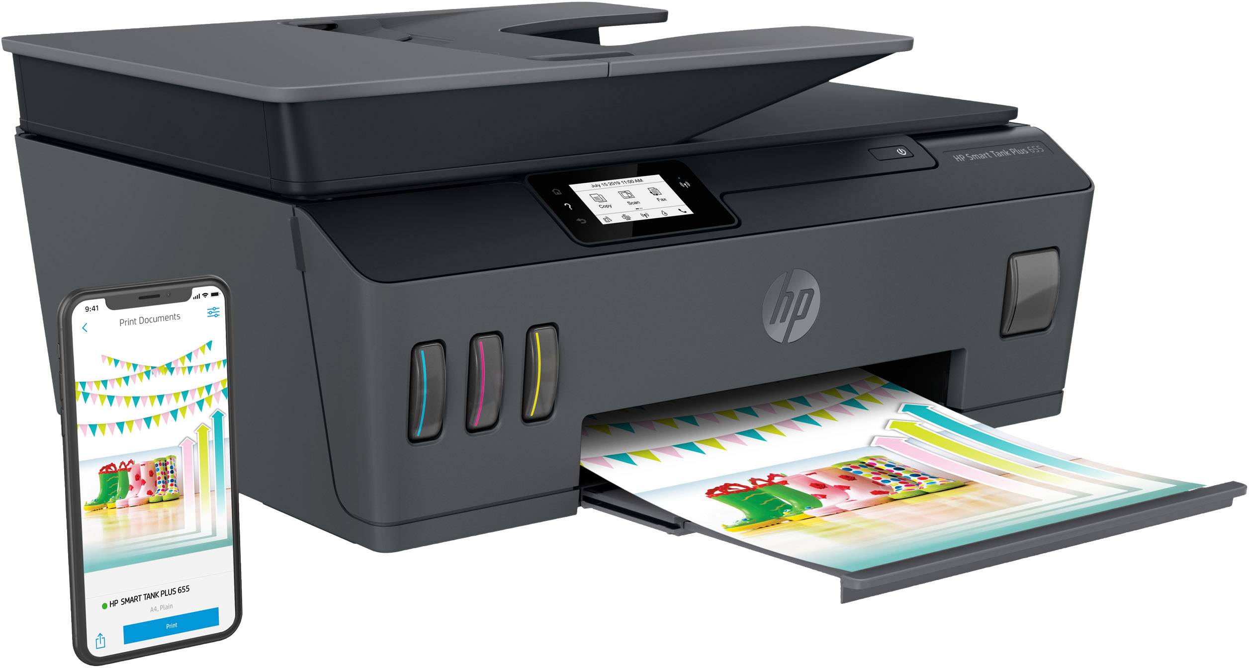 HP Smart Tank Plus 655 Multifunctionele inkjetprinter (kleur) A4