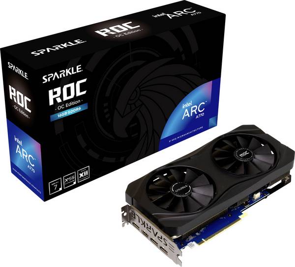 Sparkle Intel Arc™ A770 Videokaart ROC OC  16 GB GDDR6-RAM PCIe x16  HDMI, DisplayPort RGB-verlichting , Overclocked