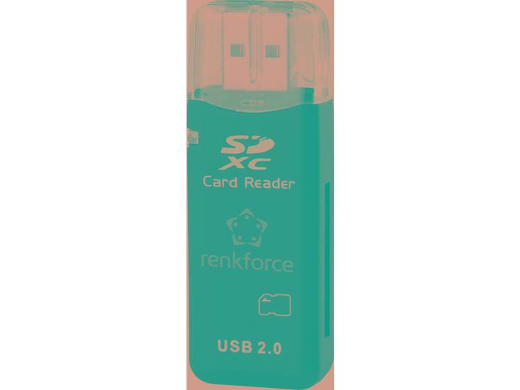 Renkforce CR02e-K Externe geheugenkaartlezer USB 2.0 Zwart