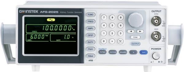 GW Instek AFG-2025 Functiegenerator  0.1 Hz - 25 MHz 1-kanaals  Driehoek, Blok, Sinus