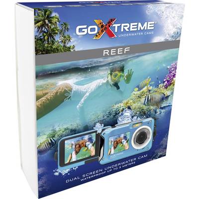 GoXtreme Reef - Onderwatercamera met dubbel display<br>Robuuste waterdichte camera tot 3 meter diepte<br>Ideaal voor duikers en onderwater-avonturen<br>Kristalheldere opnames van vissen en onderwaterwereld
