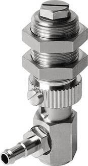 Metalen aansluitadapter met meerdere zeskantmoeren en afdichtingen, geschikt voor hydraulische of pneumatische systemen.