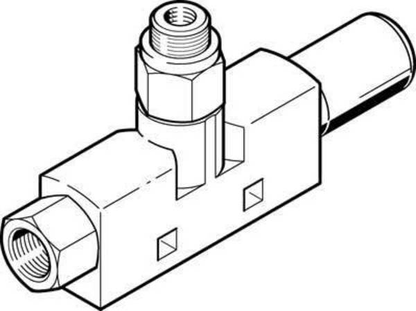 FESTO VN-10-L-T3-PI4-VA4-RO1 543315 Vacuümzuigmond  G 1/8 Nominale breedte 0.95 mm Materiaal (behuizing) POM Afdichtmateriaal NBR