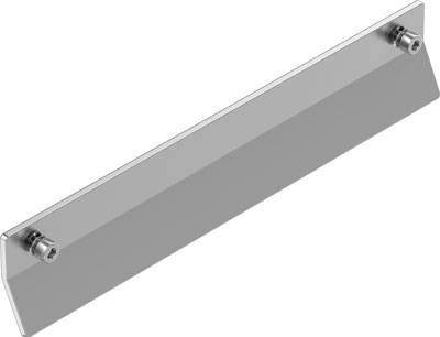 Metalen rail met twee steunschroeven aan beide uiteinden, vermoedelijk voor bevestiging of stabilisatie in een technisch apparaat.