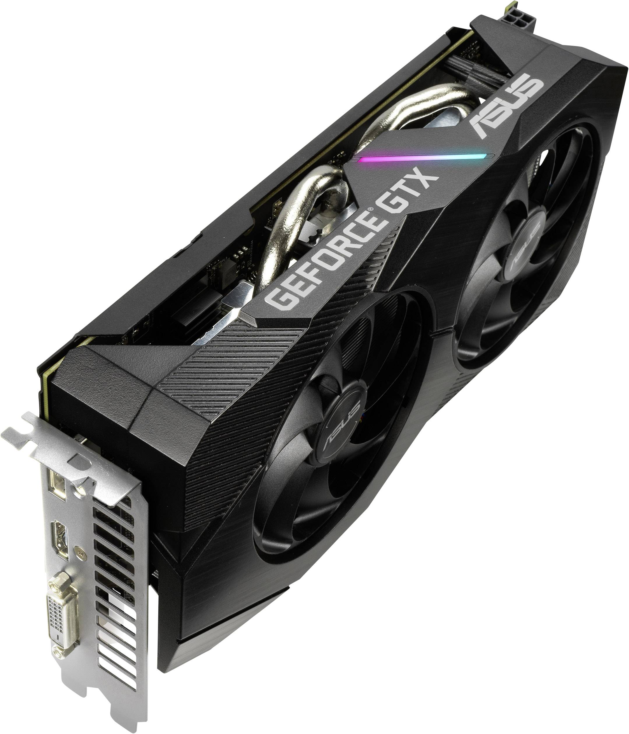 Asus Nvidia GeForce GTX1660 Super Videokaart SUPER EVO Overclocked 6 GB GDDR6-RAM PCIe x16 HDMI, DisplayPort, DVI-3