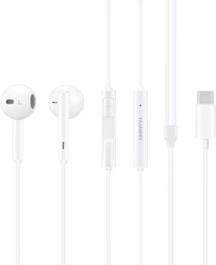 HUAWEI CM33 Mobiele telefoon In Ear headset Kabel  Wit  Volumeregeling