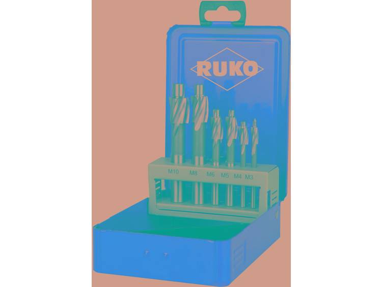 RUKO 102451 Platte boor 6-delig 6 mm, 8 mm, 10 mm, 11 mm, 15 mm, 18 mm HSS Cilinderschacht 1 set