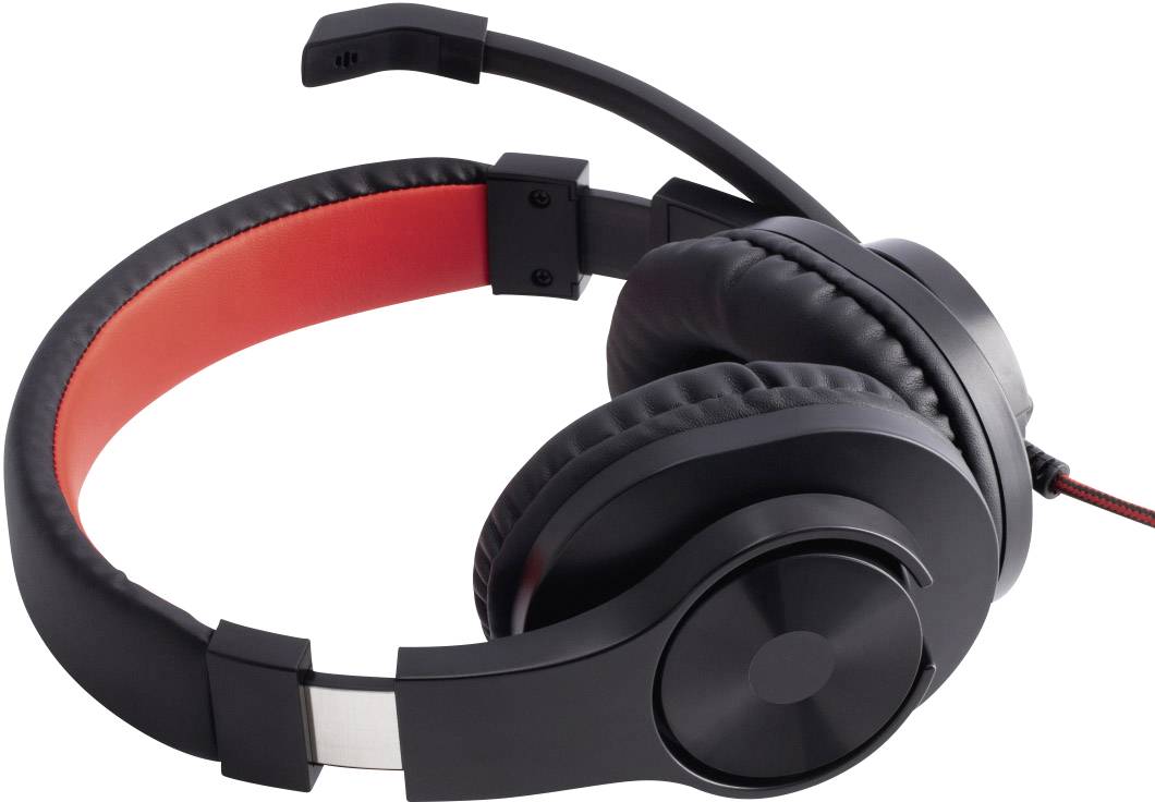 Hama HS-USB400 Over Ear headset Kabel Stereo Zwart, Rood Volumeregeling, Microfoon uitschakelbaar (mute) Computer-4