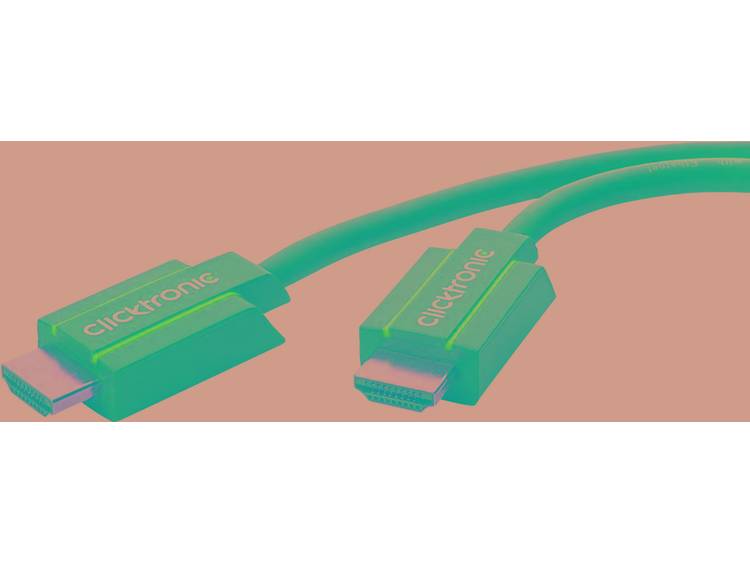 clicktronic HDMI Aansluitkabel [1x HDMI-stekker 1x HDMI-stekker] 1 m Blauw