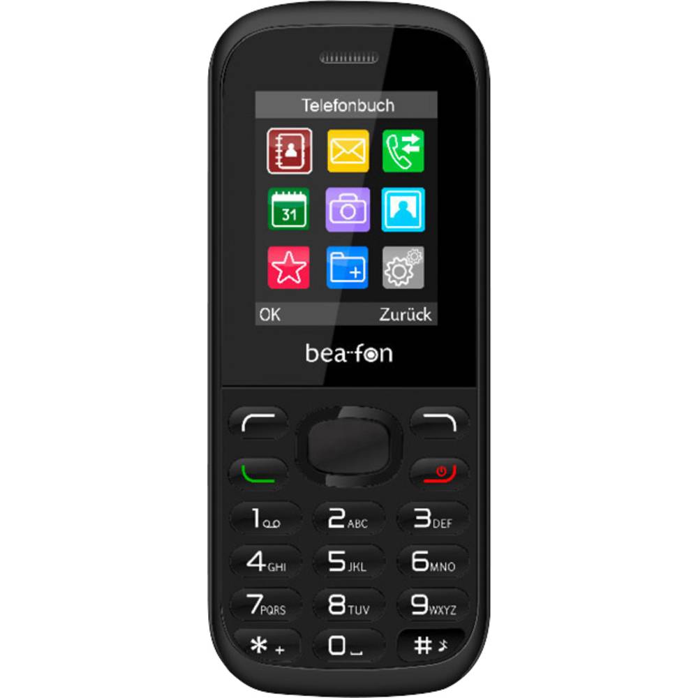 Dual-SIM mobiltelefon beafon C70 1.77 tommer Sort