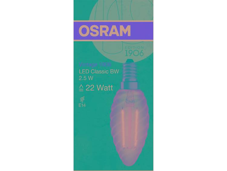 Osram Vintage 1906 LED Classic E14 BW 2.5W 824 Filament Goud | Zeer Warm Wit Vervangt 22W
