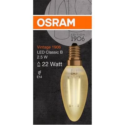 OSRAM 4058075293212 LED-lamp Energielabel F (A - G) E14 Kaars 3 W Warmwit (Ø x l) 35.0 mm x 100.0 mm  1 stuk(s)
