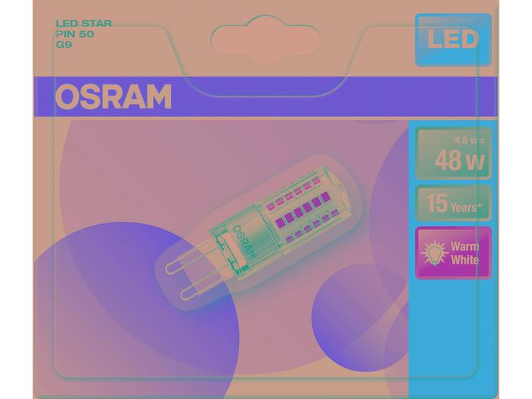 OSRAM LED-lamp Energielabel: A++ (A+++ G) G9 Stift 5 W Warmwit (Ã x l) 18.0 mm x 59.0 mm 1 stuk(s)