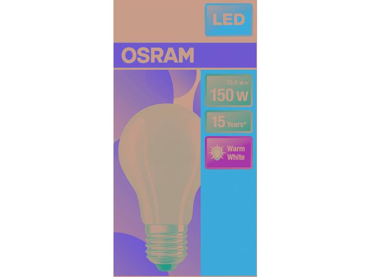OSRAM LED-lamp Energielabel: A++ (A+++ G) E27 Peer 15 W Warmwit (Ã x l) 70.0 mm x 126.0 mm 1 stuk(s)
