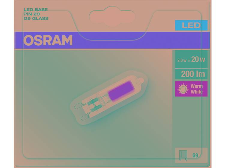 OSRAM LED-lamp Energielabel: A++ (A+++ G) G9 Stift 2 W Warmwit (Ã x l) 13.5 mm x 50.0 mm 1 stuk(s)