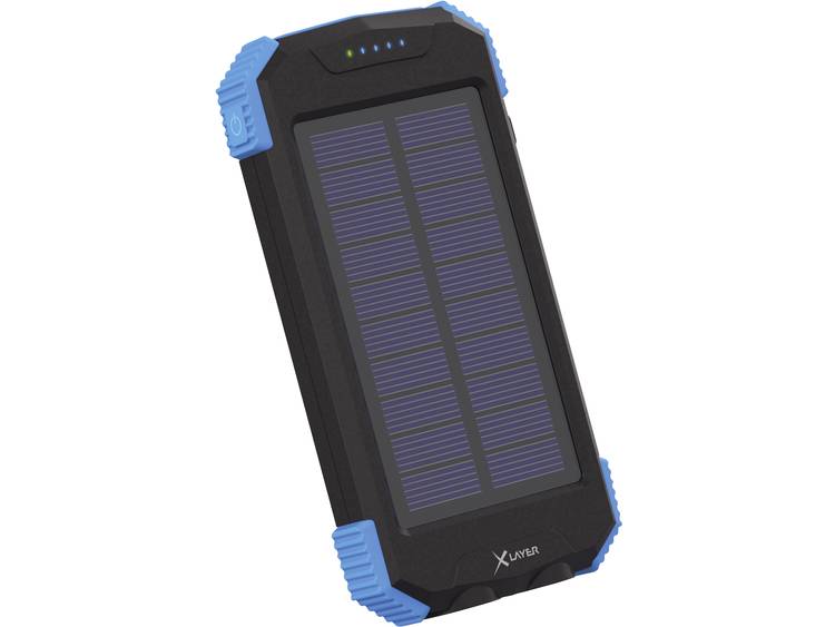 Xlayer Powerbank PLUS Solar Wireless Black-Blue 10000mAh