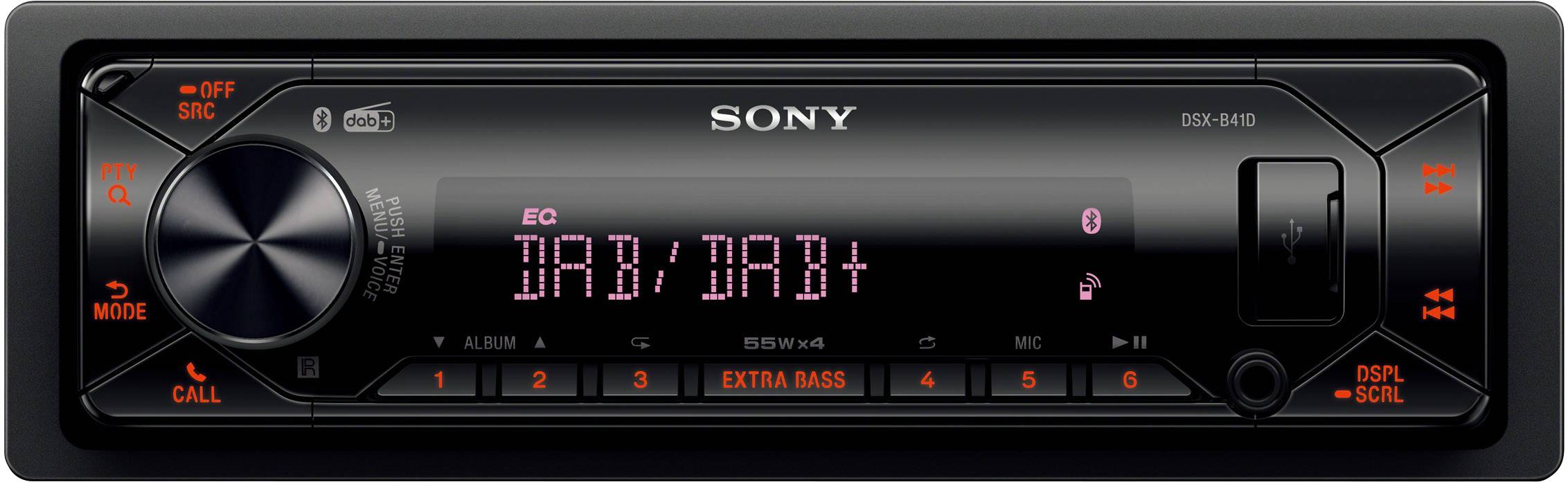 aftrekken draagbaar Beroep Sony DSX-B41KIT Autoradio enkel DIN DAB+ tuner, Incl. DAB-antenne,  Bluetooth handsfree | Conrad.nl