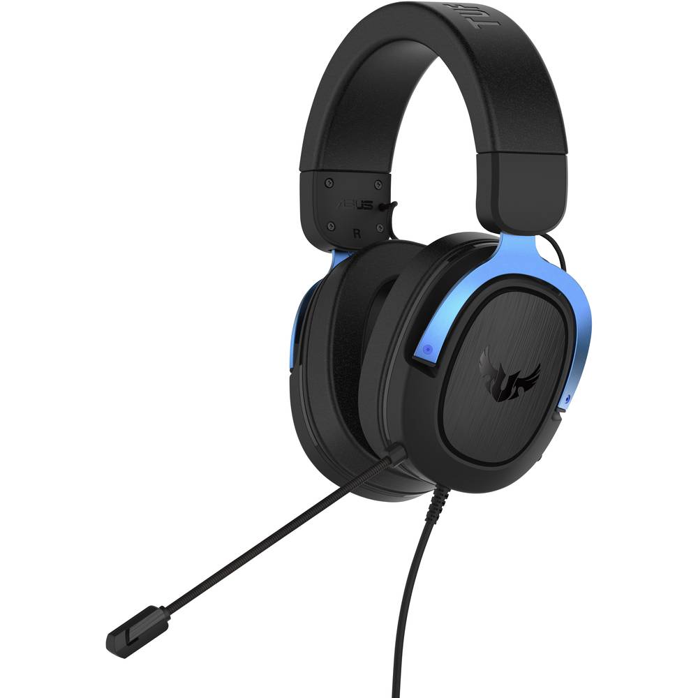 Asus TUF H3 Over Ear headset Gamen Kabel 7.1 Surround Zwart, Blauw