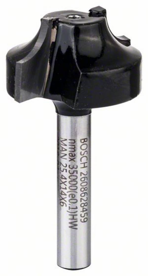 Profielfrees A 6 mm, R1 6,3 mm, D 25,4 mm, L 14 mm, G 46 mm Bosch Accessories 2608628459