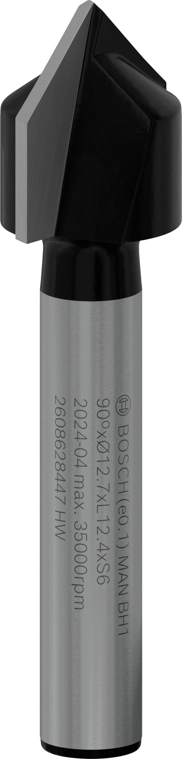 V-groeffrees Standard for Wood met 6 mm schacht, D1 12,7 mm, L 12,7 mm, G 45 mm, 90° Bosch Accessories 2608628447