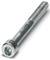 Een zilveren zeskantbouten-bout op een witte achtergrond.