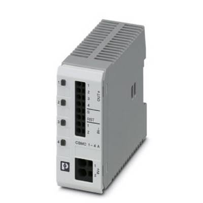 Elektronisch beveiligingsapparaat met vier schakelaars en indicatielampjes, gebruikt voor stroomcontrole en bescherming van elektrische circuits.