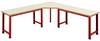 Manuflex WP1415.3003 Vijfhoek aaneenschakeling element PROFI met multiplex plaat, voor tafel diepte = 700 mm Robijn-rood