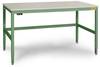 Manuflex LC3033.6011 ESD ESD-werktafel CANTOLAB speciale met rubber schijf, bxdxh = 1250 x 800 x 752-952 mm Reseda groen (RAL 9010)