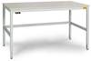 Manuflex LC3033.7035 ESD ESD-werktafel CANTOLAB speciale met rubber schijf, bxdxh = 1250 x 800 x 752-952 mm Grijs-wit (RAL 7035)