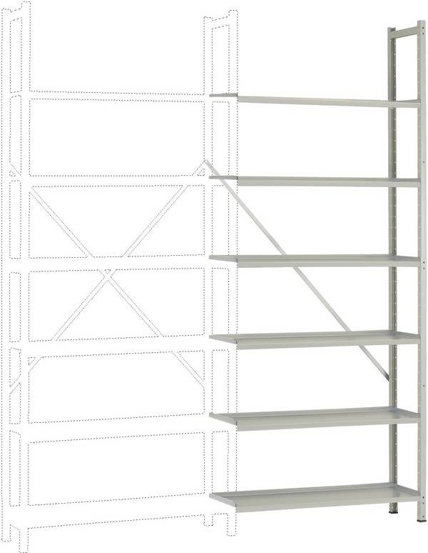 Manuflex RA2224.7035 Magazijnstelling uitbreidingsmodule (b x h x d) 960 x 2250 x 600 mm Staalbodem