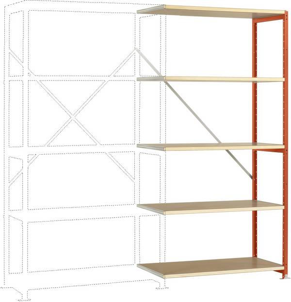 Manuflex RP1115.2001 Magazijnstelling uitbreidingsmodule (b x h x d) 1000 x 2000 x 800 mm Hout