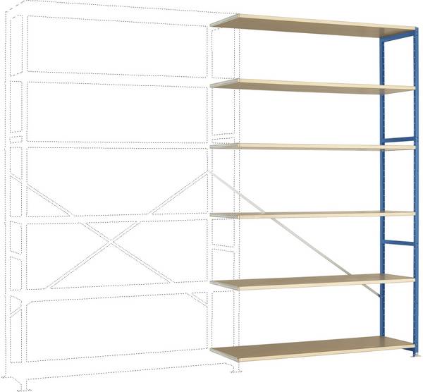 Manuflex RP1444.5007 Magazijnstelling uitbreidingsmodule (b x h x d) 1530 x 2000 x 400 mm Hout