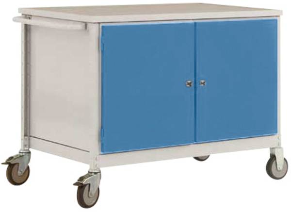 Manuflex TP1028.5012 Mobiele werkbank (b x h x d) 1135 x 802 x 590 mm Lichtblauw (RAL 5012)