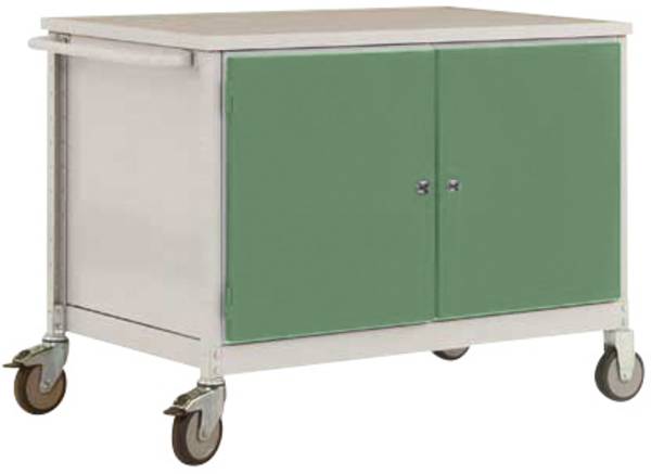 Manuflex TP1028.6011 Mobiele werkbank  Reseda groen (RAL 9010)
