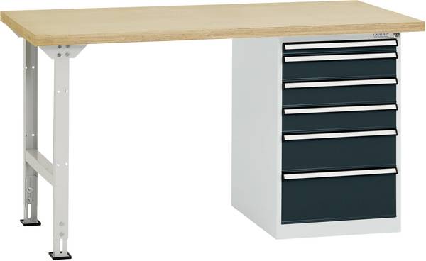 Manuflex TP5089.7016 Werkbanksysteem (b x h x d) 1500 x 800 x 700 mm Antraciet