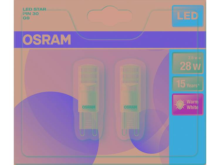 OSRAM LED-lamp Energielabel A++ (A+++ G) G9 Stift 3 W Warmwit (Ã x l) 15.0 mm x 52.0 mm 1 stuk(s)