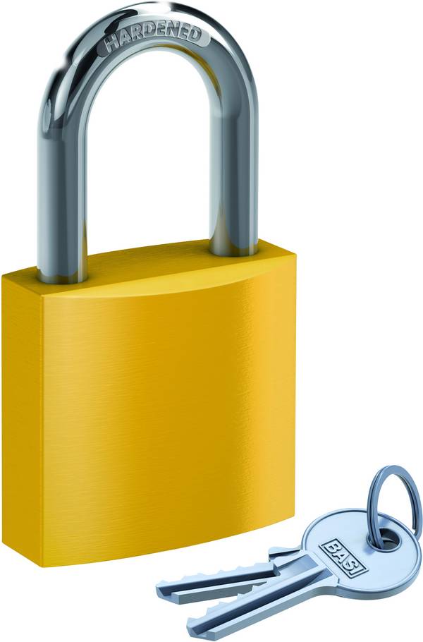 Basi 6190-4000-1600 Hangslot Verschillend sluitend Geel