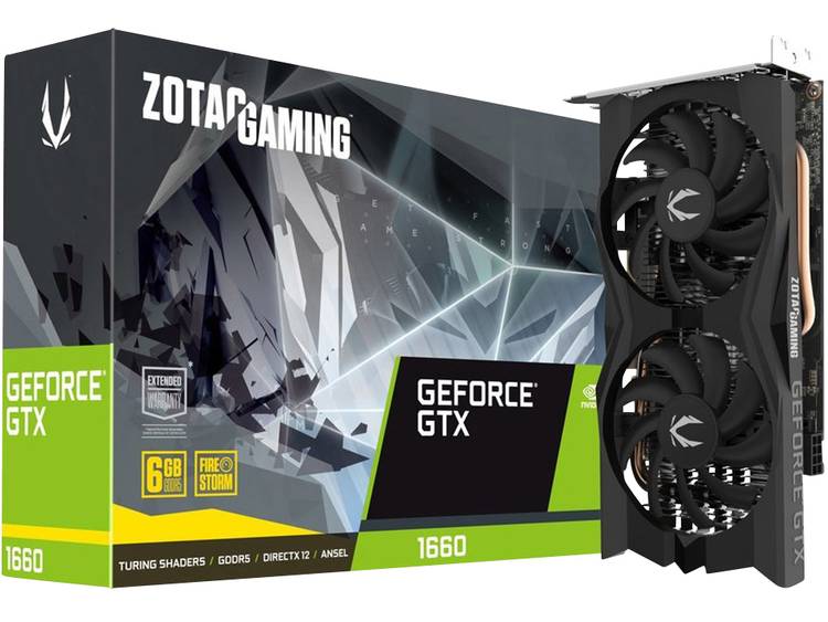 Zotac ZT-T16600K-10M videokaart GeForce GTX 1660 8 GB GDDR5