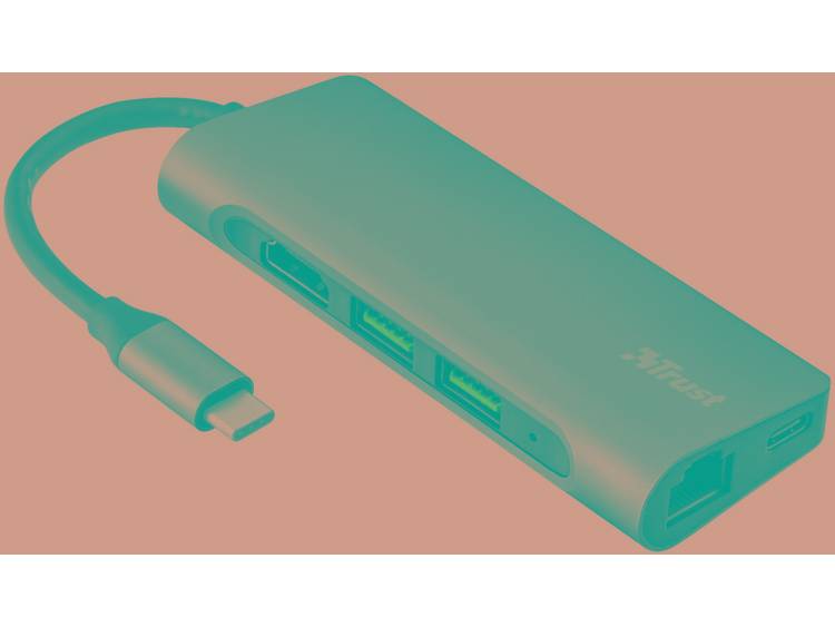 Trust Dalyx 7-in-1 USB-C Multi-Port Adapter Grijs