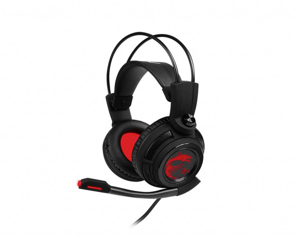 MSI DS502 Over Ear headset Kabel 7.1 Surround Zwart Ruisonderdrukking (microfoon) Volumeregeling, Microfoon uitschakelba-0