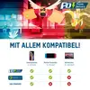 Campagneafbeelding voor een USB Power Delivery-product. Het toont drie gestileerde figuren met smartphones, consoles en notebooks die compatibel zijn.