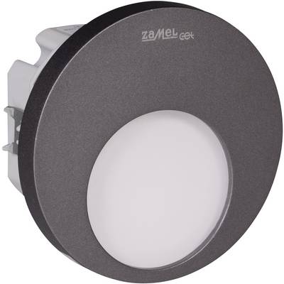 Ronde LED-lamp met zwarte rand en wit lichtpaneel.