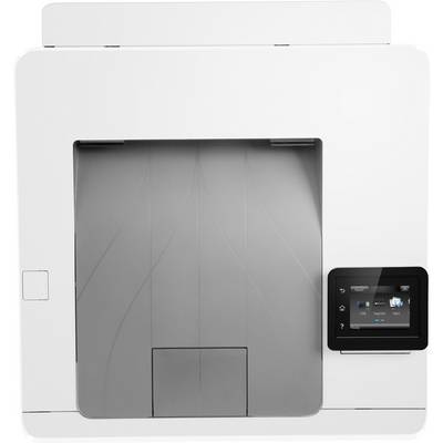 Een moderne printer met een groot papieruitvoervak en een bedieningspaneel met touchscreen.