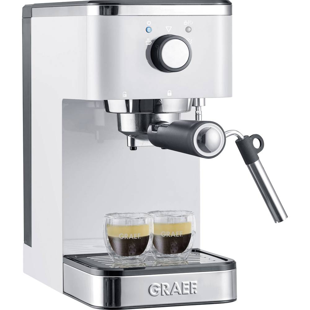 Graef Espresso piston machine ES401 compact 14 cm breed 1400 Watt Wit