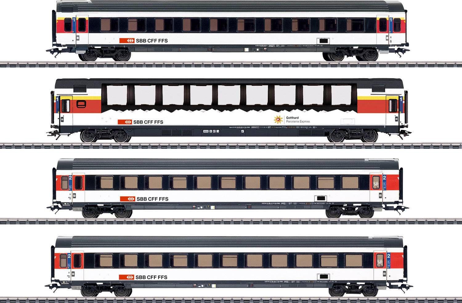 Märklin 43651 H0 4 personenrijtuigen van de SBB-0