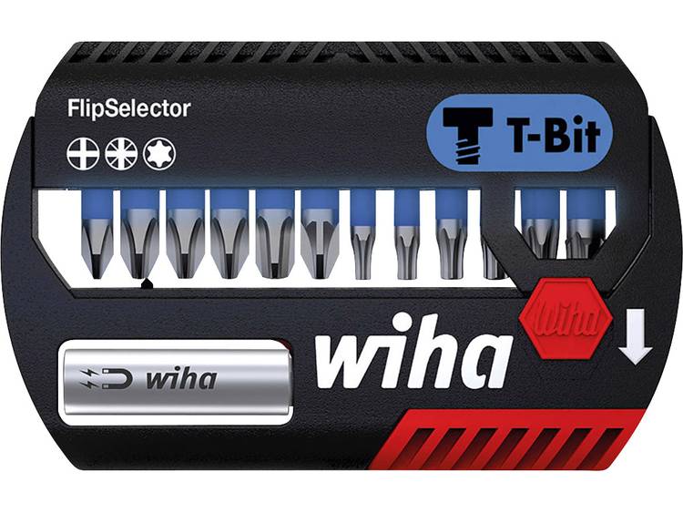 Wiha Bitset FlipSelector T-bit 25 mm Phillips, Pozidriv, TORX® 13-delig 1-4 (41824)