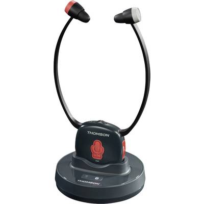 Thomson WHP6309BT In Ear oordopjes   Bluetooth  Grijs, Rood  Volumeregeling