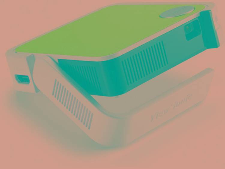 Viewsonic Beamer M1-mini LED Helderheid: 50 lm 854 x 480 WVGA 500 : 1 Wit, Turquoise, Zwart