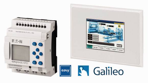 Starter package consisting of EASY-E4-UC-12RC1, XV-102-A0-35TQRB-1E4,
